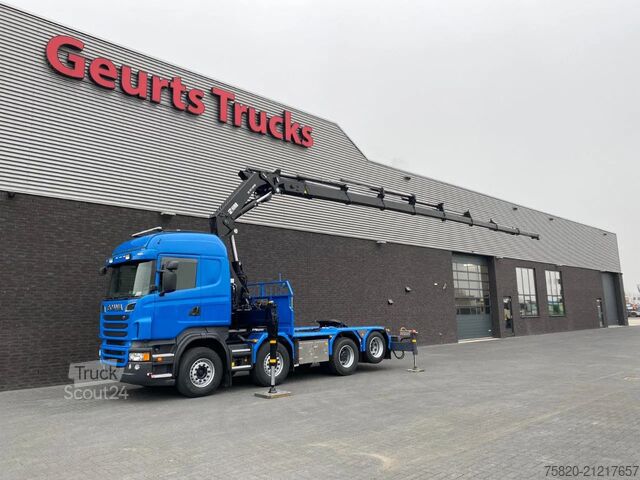 Darus teherautó Scania R560 V8 8X2 TREKKER/BAKWAGEN + HIAB 477E-8 HIPR...