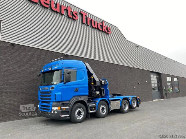 Darus teherautó Scania R560 V8 8X2 TREKKER/BAKWAGEN + HIAB 477E-8 HIPR...
