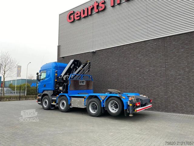Darus teherautó Scania R560 V8 8X2 TREKKER/BAKWAGEN + HIAB 477E-8 HIPR...