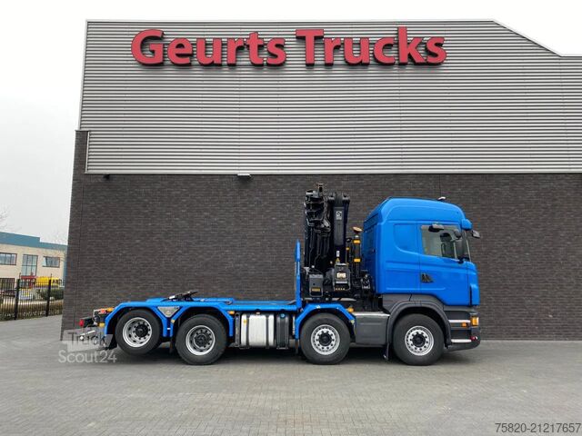 Darus teherautó Scania R560 V8 8X2 TREKKER/BAKWAGEN + HIAB 477E-8 HIPR...