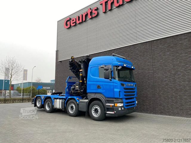 Darus teherautó Scania R560 V8 8X2 TREKKER/BAKWAGEN + HIAB 477E-8 HIPR...