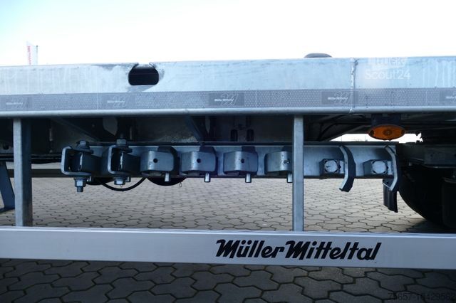 Lavtloader trailer MÜLLER-MITTELTAL 18 t. Kombi Abroller Absetzer Tieflader, Luft
