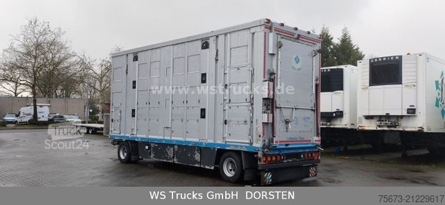 Ló-szállító utánfutó MENKE-JANZEN Viehanhänger 3 Stock Hubdach Aggregat