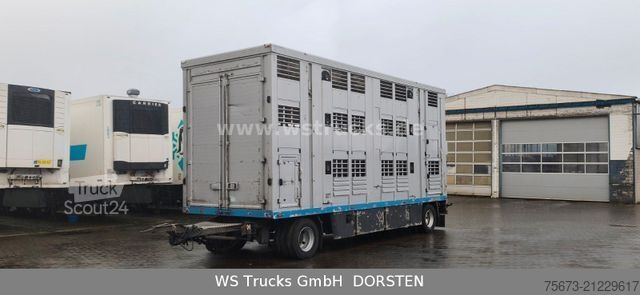 Ló-szállító utánfutó MENKE-JANZEN Viehanhänger 3 Stock Hubdach Aggregat