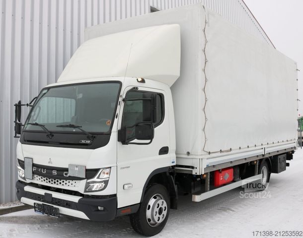 Фургон с брезентова завеса FUSO 7C18 Pritsche + Plane + LBW + Klima nur 57tkm