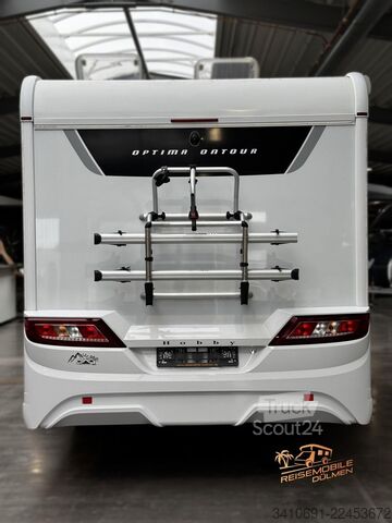 Polointegrovaný karavan HOBBY Optima OnTour T65 FL SAT TV Fahrradträger Solar