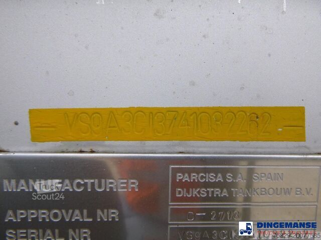 Tank Parcisa Chemical tank inox L4BH 37.5 / 1 comp