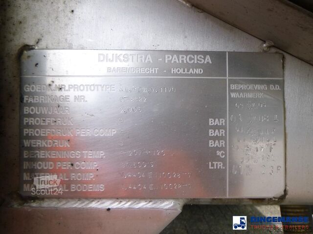 Tank Parcisa Chemical tank inox L4BH 37.5 / 1 comp