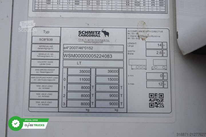 Hűtő félpótkocsi SCHMITZ CARGOBULL SKO FP 60 ThermoKing SLXi 300