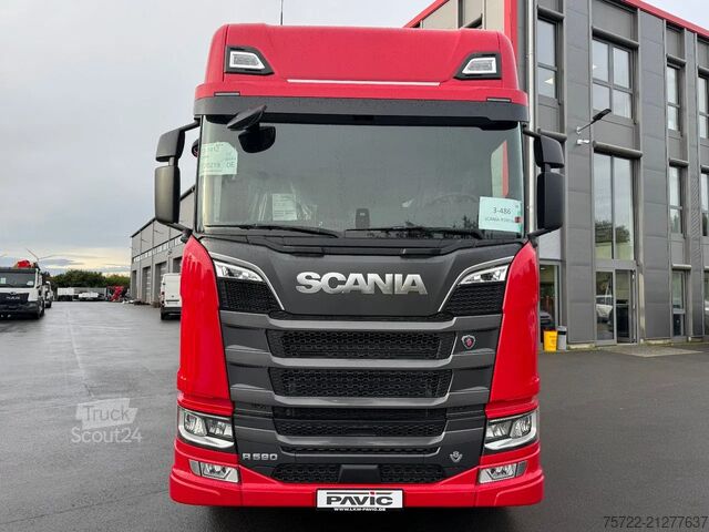 Transportator de lemn Scania R590 6x4 Kurzholz Kran und Schemel nach Wahl