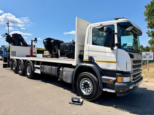 Rakodóplatform Scania P410 8x4 PRITSCHE + KRAN HIAB 244 EP-4 HIDUO - ...