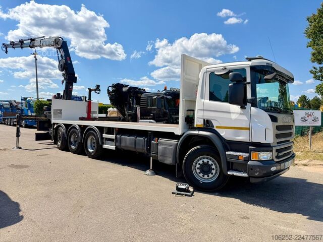 Rakodóplatform Scania P410 8x4 PRITSCHE + KRAN HIAB 244 EP-4 HIDUO - ...