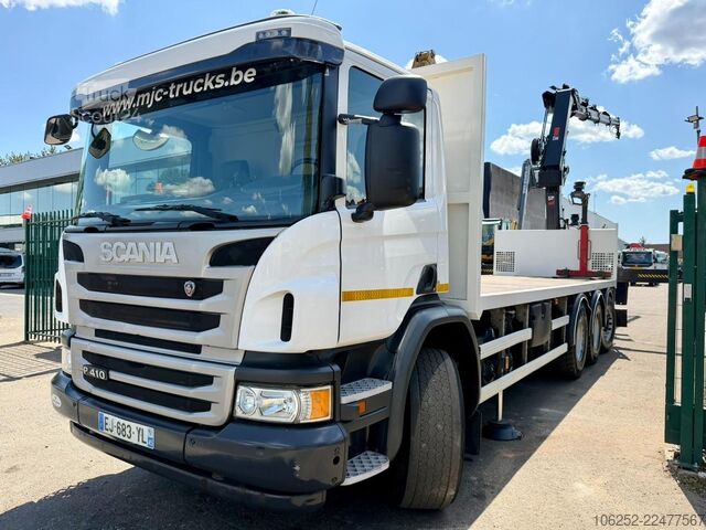 Rakodóplatform Scania P410 8x4 PRITSCHE + KRAN HIAB 244 EP-4 HIDUO - ...