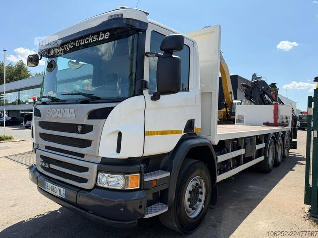 Rakodóplatform Scania P410 8x4 PRITSCHE + KRAN HIAB 244 EP-4 HIDUO - ...