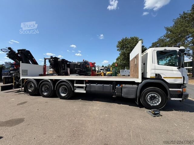 Rakodóplatform Scania P410 8x4 PRITSCHE + KRAN HIAB 244 EP-4 HIDUO - ...