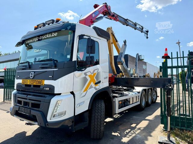 Koukkuvarsijärjestelmä Volvo FMX 500 8x4 TRIDEM HOOKLIFT + CRANE HMF 2320 K4...