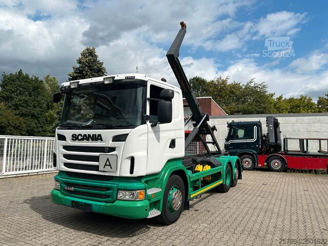 Vozidlo s hákom na kontajnery SCANIA R440 MEILLER Abroller 6x2