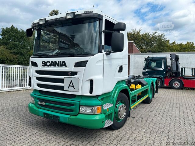 Vozidlo s hákom na kontajnery SCANIA R440 MEILLER Abroller 6x2
