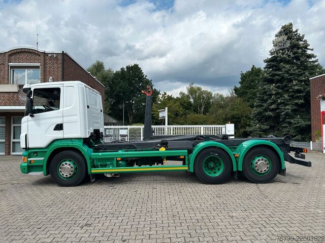 Vozidlo s hákom na kontajnery SCANIA R440 MEILLER Abroller 6x2