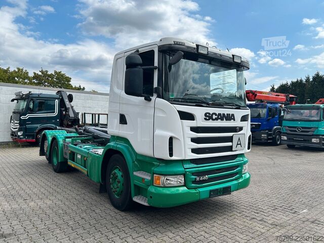 Vozidlo s hákom na kontajnery SCANIA R440 MEILLER Abroller 6x2