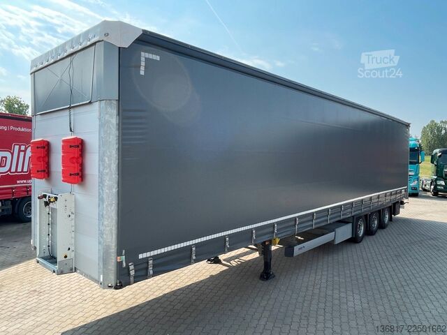 Atvira puspriekabė su tentu SCHMITZ CARGOBULL SCB*S3 SCS24 Hubdach Mega Plane Edscha 2xLiftach