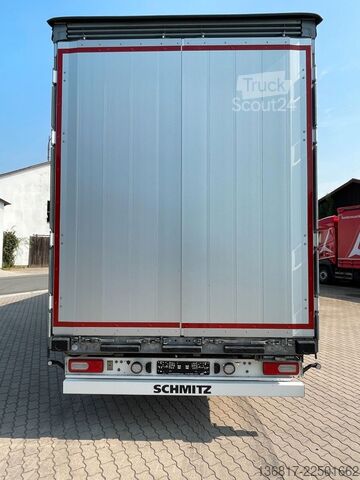 Atvira puspriekabė su tentu SCHMITZ CARGOBULL SCB*S3 SCS24 Hubdach Mega Plane Edscha 2xLiftach