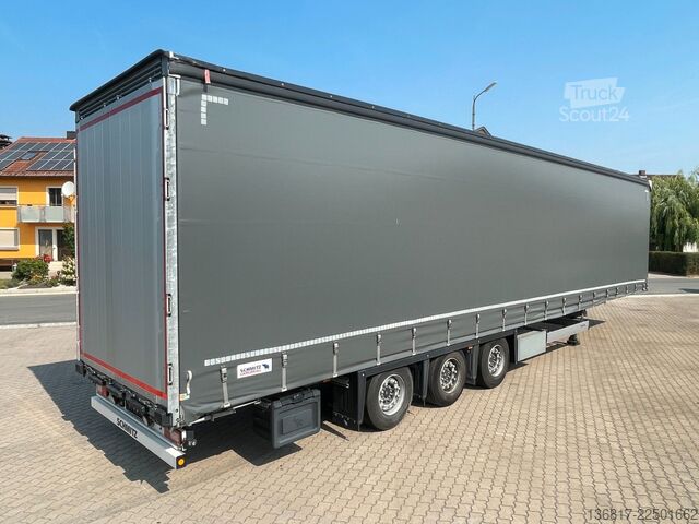 Atvira puspriekabė su tentu SCHMITZ CARGOBULL SCB*S3 SCS24 Hubdach Mega Plane Edscha 2xLiftach