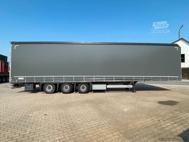 Atvira puspriekabė su tentu SCHMITZ CARGOBULL SCB*S3 SCS24 Hubdach Mega Plane Edscha 2xLiftach