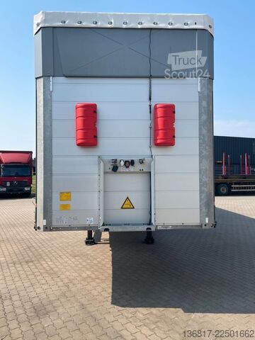 Atvira puspriekabė su tentu SCHMITZ CARGOBULL SCB*S3 SCS24 Hubdach Mega Plane Edscha 2xLiftach