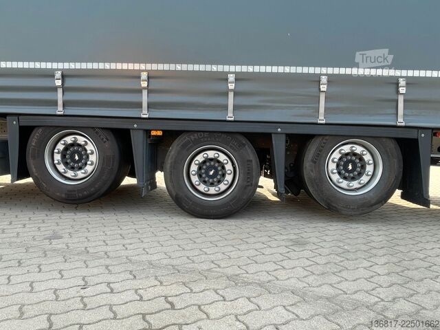 Atvira puspriekabė su tentu SCHMITZ CARGOBULL SCB*S3 SCS24 Hubdach Mega Plane Edscha 2xLiftach
