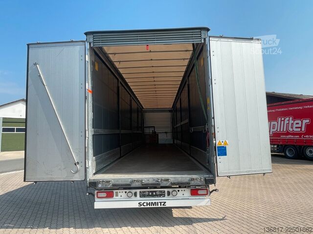 Atvira puspriekabė su tentu SCHMITZ CARGOBULL SCB*S3 SCS24 Hubdach Mega Plane Edscha 2xLiftach