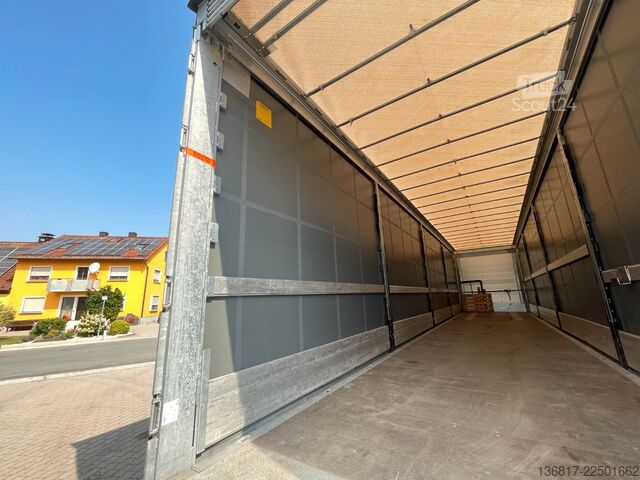 Atvira puspriekabė su tentu SCHMITZ CARGOBULL SCB*S3 SCS24 Hubdach Mega Plane Edscha 2xLiftach