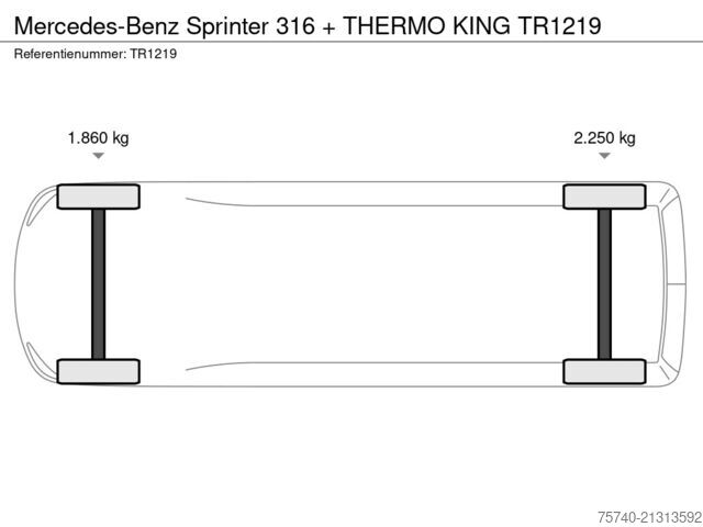 Soğutmalı kasa Mercedes-Benz Sprinter 316 + THERMO KING