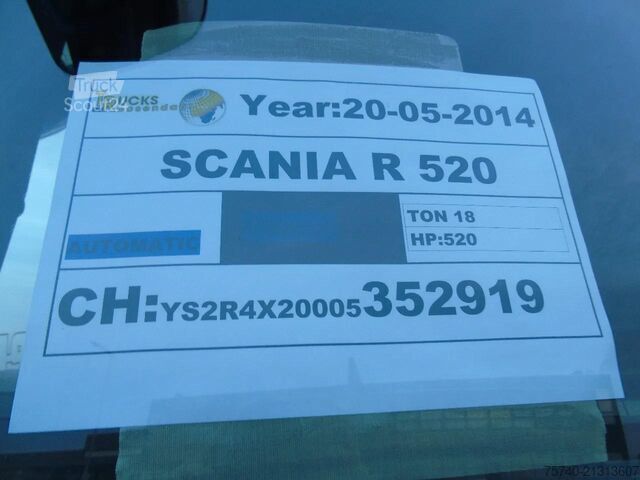 Standard-SZM Scania R 520 + ETADE + V8 + euro 6 + NICE TUCK
