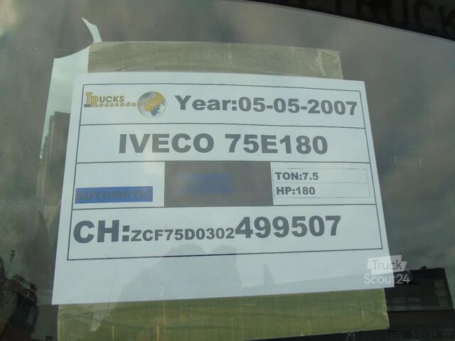 Přepravník skla Iveco Eurocargo 75 E 180  GLASWAGEN