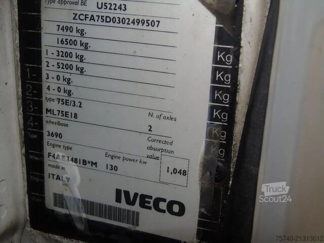 Stikla transportētājs Iveco Eurocargo 75 E 180  GLASWAGEN