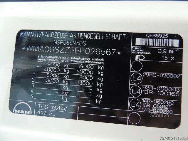 Darus teherautó MAN TGS 18.440 + ATLAS 165 + EURO 5 + TRAILER 3 AXL...