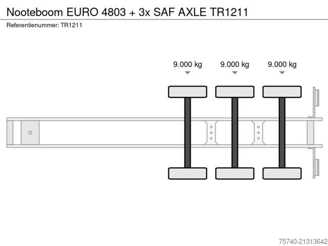 BE-Auflieger Nooteboom EURO 4803 + 3x SAF AXLE