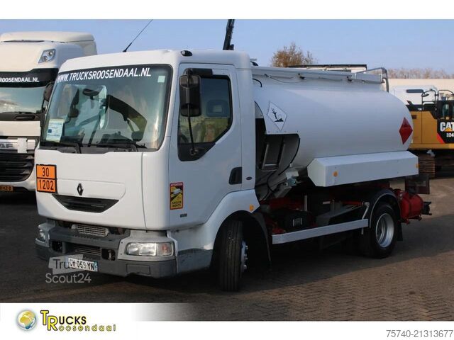 Camion-citerne Renault Midlum 250 + 2 COMP + 6180liter + euro 2 + manual