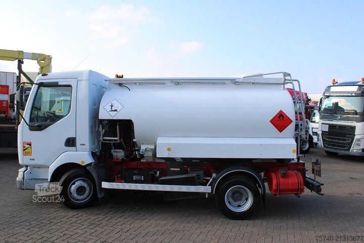 Camion-citerne Renault Midlum 250 + 2 COMP + 6180liter + euro 2 + manual
