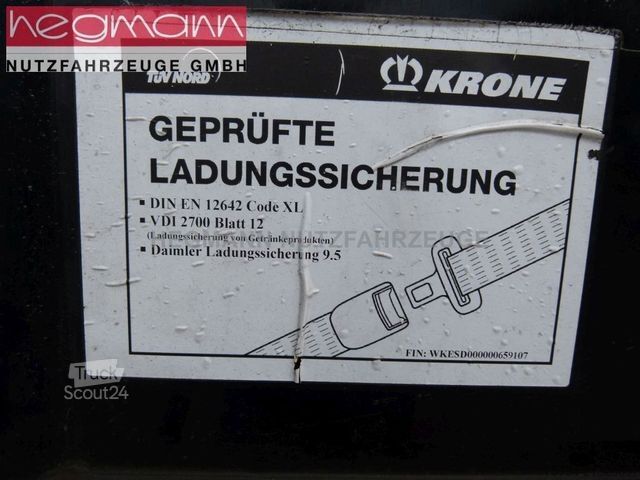 Open semitrailer with tarp KRONE SDP 27, BPW ECO Plus, Standart, Deutsch