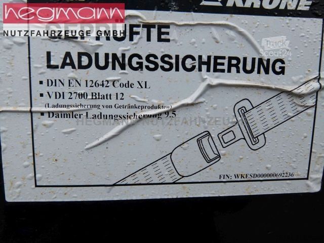 Open semitrailer with tarp KRONE SDP 27, BPW ECO Plus, Standart, Deutsch