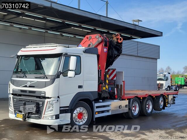 Lastplattform Volvo FM 540 8X4 NL-truck HMF 6020 K Crane 8 extensio...