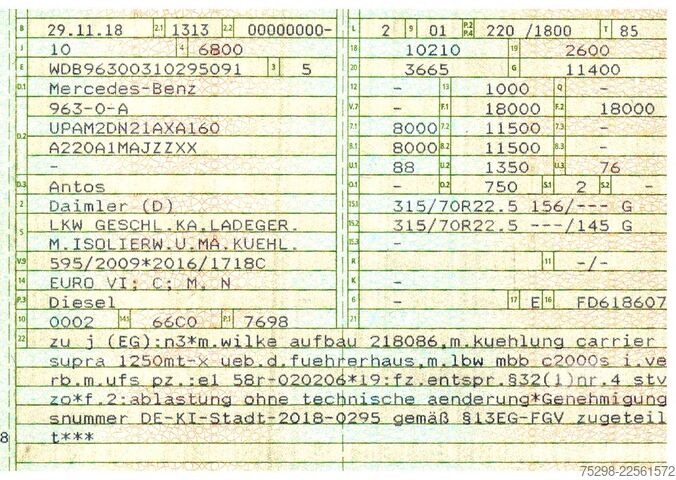Kühlkoffer-LKW MERCEDES-BENZ Antos 1830 | Triple Verdampfer | Ladebordwand