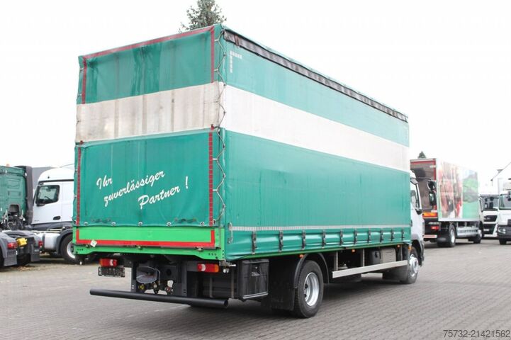 Flatbed truck with tarp Daf LF 290 Schiebeplane   ACC   BLIS   AHK   Navi
