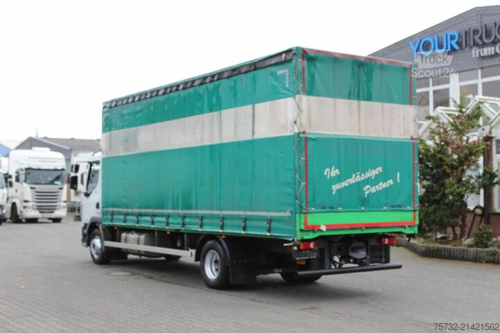 Flatbed truck with tarp Daf LF 290 Schiebeplane   ACC   BLIS   AHK   Navi