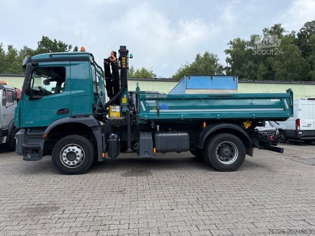 Camion benne MERCEDES-BENZ 1832Arocs,Kran org 11 Tkm Meiler Kipper