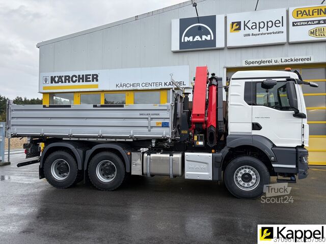 Kipper LKW MAN TGS 33.480 6X4 BB / PALFINGER PK22 / 3SK