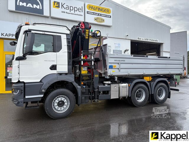 Kipper LKW MAN TGS 33.480 6X4 BB / PALFINGER PK22 / 3SK