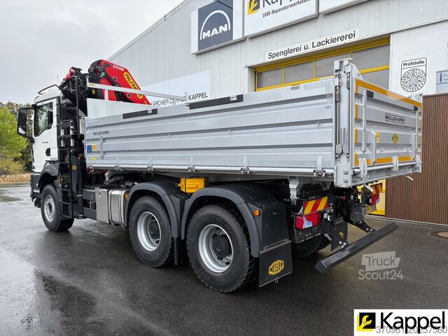 Kipper LKW MAN TGS 33.480 6X4 BB / PALFINGER PK22 / 3SK